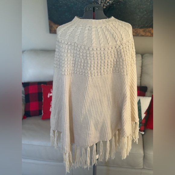FRYE Cotton‎ Poncho Size One Size NWT - Picture 4 of 5